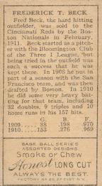 Fred Beck  baseball card collectible - Main Image 2