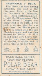 Fred Beck  baseball card collectible - Main Image 2