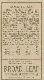Beals Becker  baseball card collectible - Main Image 2
