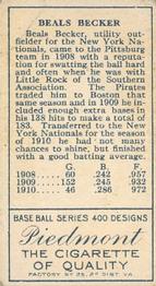Beals Becker  baseball card collectible - Main Image 2