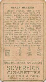 Beals Becker  baseball card collectible - Main Image 2