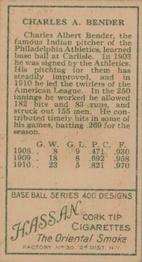 Chief Bender  baseball card collectible - Main Image 2