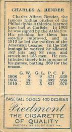 Chief Bender  baseball card collectible - Main Image 2