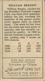 Bill Bergen  baseball card collectible - Main Image 2