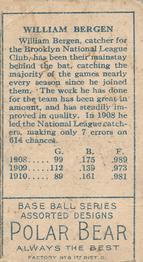 Bill Bergen  baseball card collectible - Main Image 2