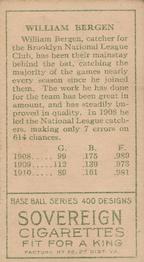 Bill Bergen  baseball card collectible - Main Image 2