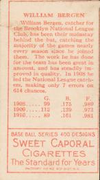 Bill Bergen  baseball card collectible - Main Image 2