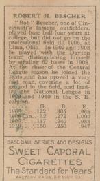 Bob Bescher  baseball card collectible - Main Image 2