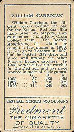 Bill Carrigan  baseball card collectible - Main Image 2