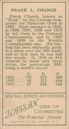 Frank Chance  baseball card collectible - Main Image 2