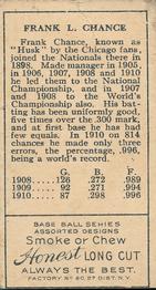 Frank Chance  baseball card collectible - Main Image 2