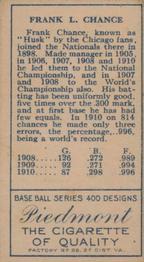 Frank Chance  baseball card collectible - Main Image 2
