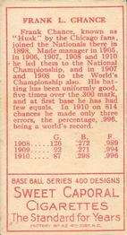 Frank Chance  baseball card collectible - Main Image 2