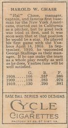 Hal Chase  baseball card collectible - Main Image 2