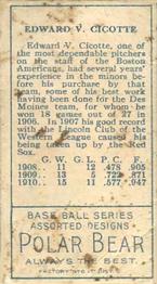 Eddie Cicotte  baseball card collectible - Main Image 2