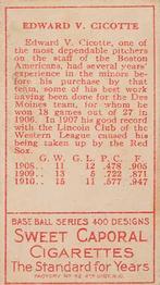 Eddie Cicotte  baseball card collectible - Main Image 2