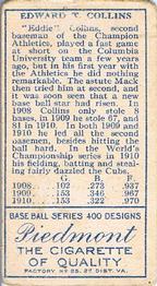 Eddie Collins  baseball card collectible - Main Image 2