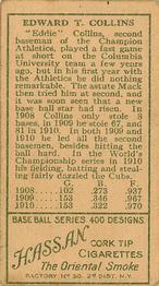 Eddie Collins  baseball card collectible - Main Image 2