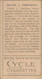 Frank J. Corridon  baseball card collectible - Main Image 2