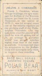 Frank J. Corridon  baseball card collectible - Main Image 2