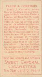 Frank J. Corridon  baseball card collectible - Main Image 2