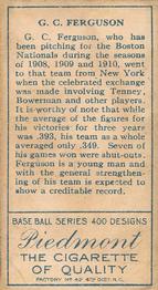 George Ferguson  baseball card collectible - Main Image 2