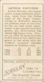 Art Fletcher  baseball card collectible - Main Image 2