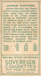 Art Fletcher  baseball card collectible - Main Image 2