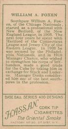 Bill Foxen  baseball card collectible - Main Image 2