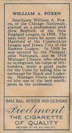 Bill Foxen  baseball card collectible - Main Image 2