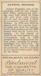Art Fromme  baseball card collectible - Main Image 2