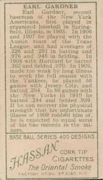 Earle Gardner  baseball card collectible - Main Image 2
