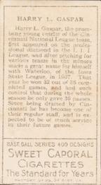 Harry Gaspar  baseball card collectible - Main Image 2