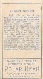 Bob Groom  baseball card collectible - Main Image 2