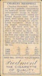 Charlie Hemphill  baseball card collectible - Main Image 2