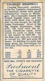 Charlie Hemphill  baseball card collectible - Main Image 2