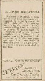 Dick Hoblitzell  baseball card collectible - Main Image 2