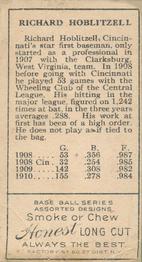 Dick Hoblitzell  baseball card collectible - Main Image 2