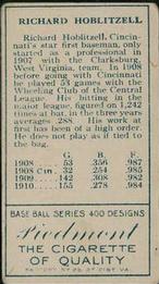 Dick Hoblitzell  baseball card collectible - Main Image 2