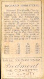 Dick Hoblitzell  baseball card collectible - Main Image 2