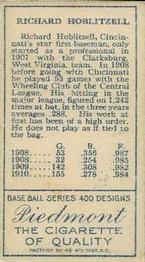 Dick Hoblitzell  baseball card collectible - Main Image 2