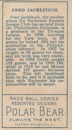 Fred Jacklitsch  baseball card collectible - Main Image 2