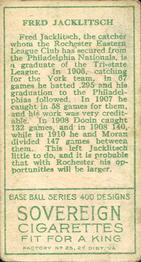 Fred Jacklitsch  baseball card collectible - Main Image 2