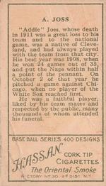 Addie Joss  baseball card collectible - Main Image 2