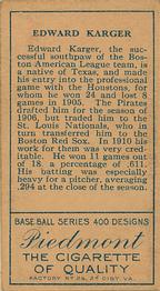 Ed Karger  baseball card collectible - Main Image 2