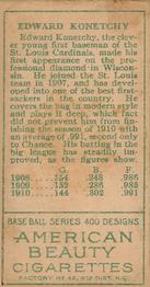 Ed Konetchy  baseball card collectible - Main Image 2