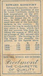 Ed Konetchy  baseball card collectible - Main Image 2