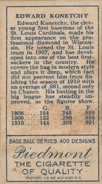 Ed Konetchy  baseball card collectible - Main Image 2