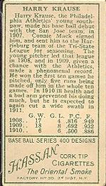 Harry Krause  baseball card collectible - Main Image 2