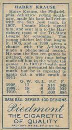 Harry Krause  baseball card collectible - Main Image 2